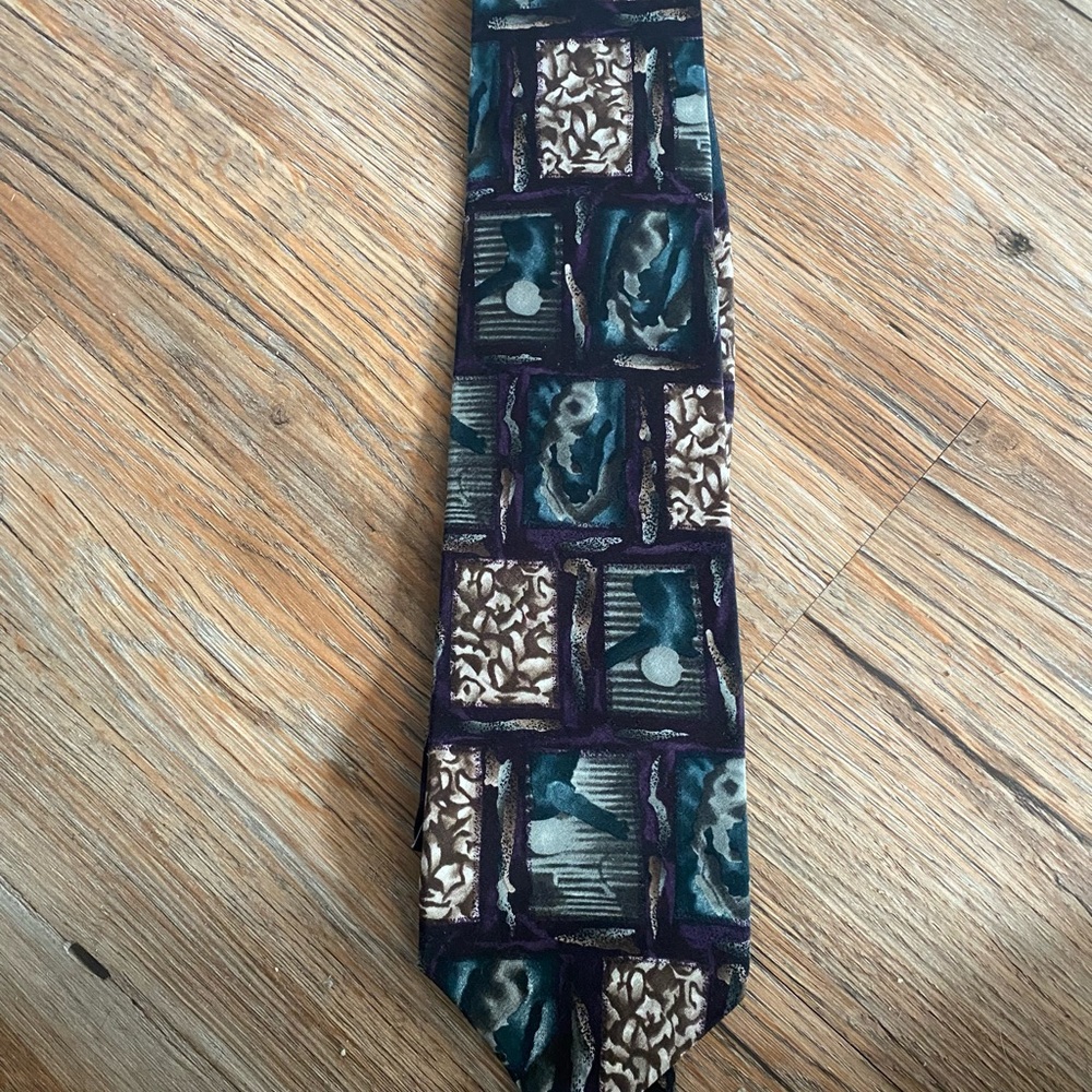 J. Garcia Blue and Brown Tie Elegant Accessory